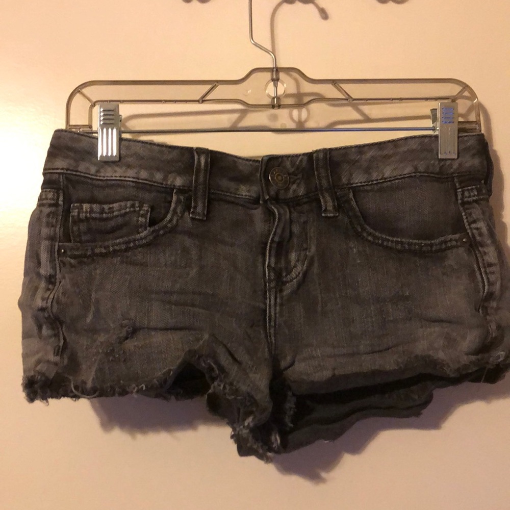 Black jean shorts